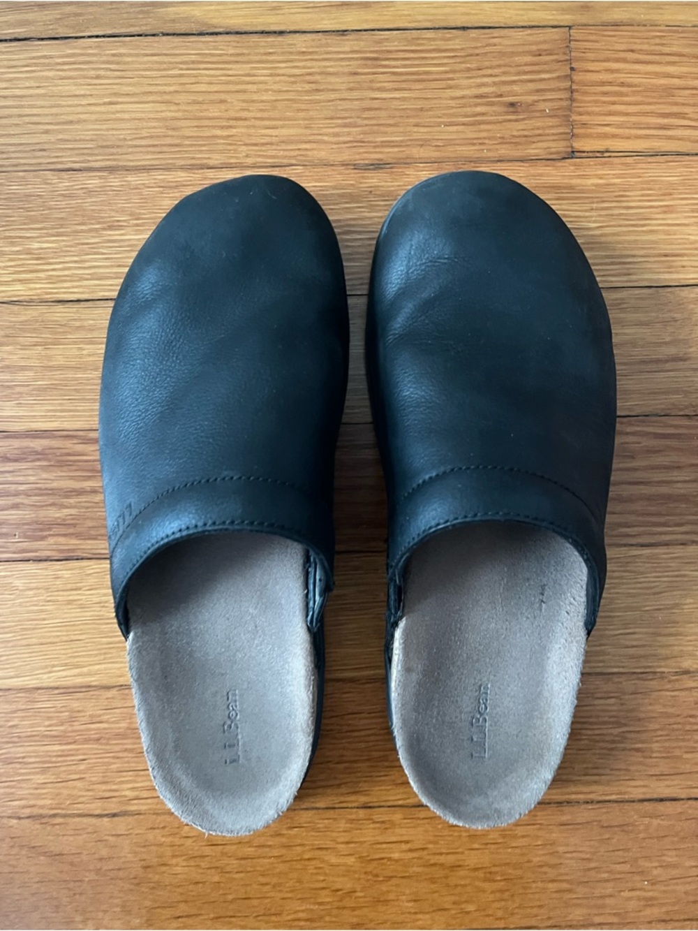 L.L. Bean Women's Go-Anywhere Clogs, Nubuck Black Size 8